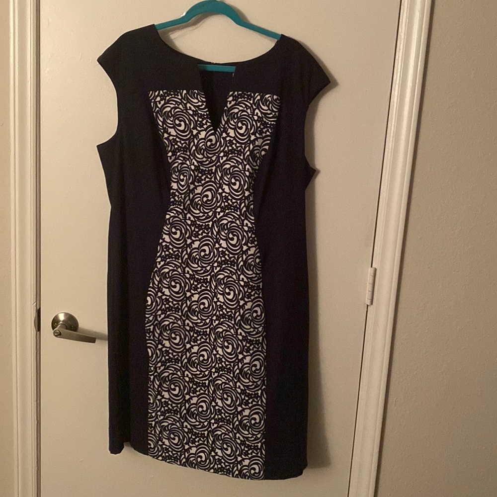 Navy and White Dress